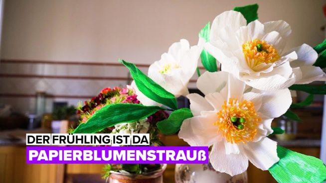 Der Frühling ist da: Papierblumenstrauß