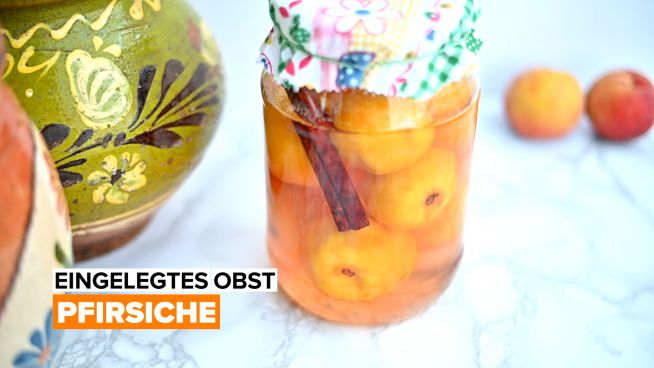 Eingelegtes Obst: Pfirsiche