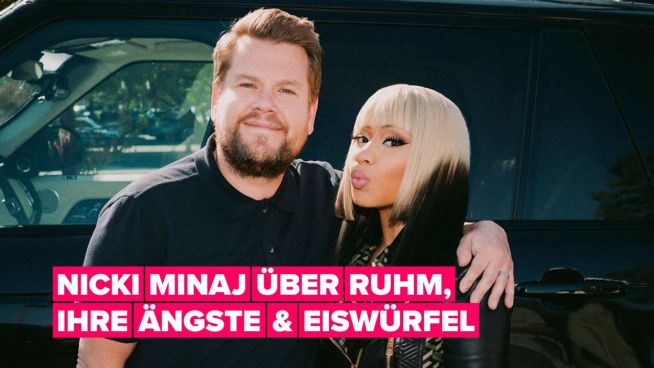 Nicki Minaj erklärt James Corden, wie der Ruhm an ihrem Selbstbewusstsein nagt